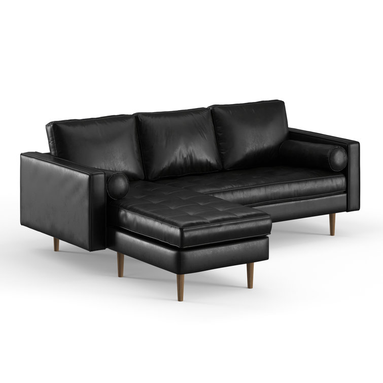 Pigmented leather store sectional